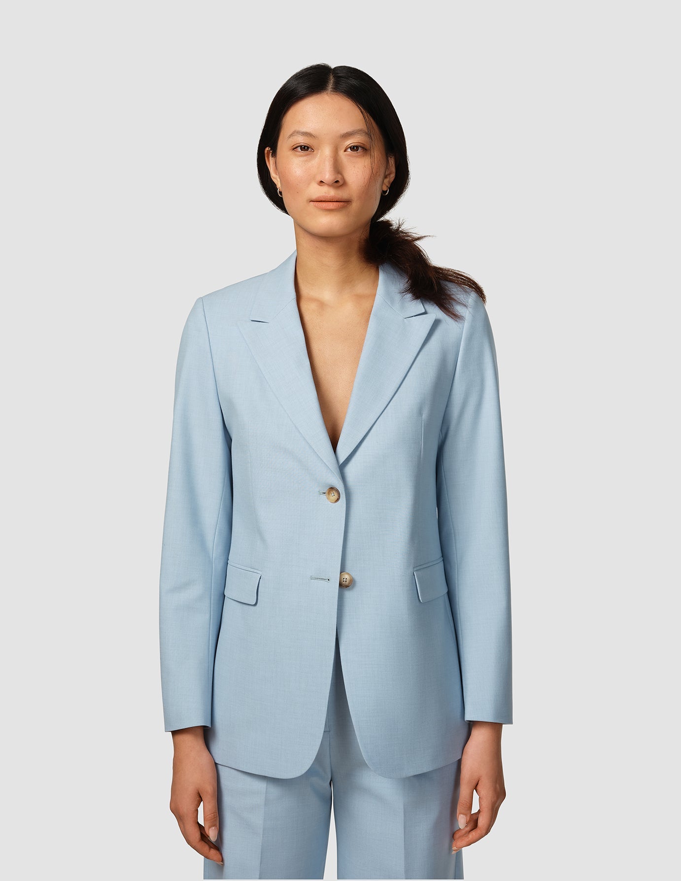 Essential Blazer Sky Blue Melange